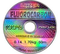 LAZER LINE Filo da Pesca Trasparente Fluorocarbon 50m DIA 0,14mm Test 1,7kg - Lenza da Pesca Trota Lago Carpa Luccio - Lenze Spinning per Aqua Dolce e Salata - Method Feeder Kit - Fishing Accessories