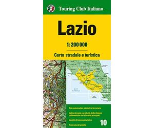 Lazio 1:200.000. Carta stradale e turistica. Ediz. multilingue [Lingua inglese]