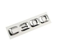 LAZIRO 3D ABS Chrome Lettere Auto Posteriore Tronco Distintivo Dell'emblema Sticker C43 C180 C200 C220 C300 C350 Logo Fit for Mercedes W205 W204 Accessori (Color : C300)