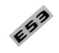 LAZIRO 3D ABS Chrome Posteriore del Tronco Distintivo della Decalcomania E43 E53 E63 S Logo Dell'emblema Sticker Fit for Mercedes Benz AMG W211 W212 W213 Accessori Auto (Color : E53 Black)