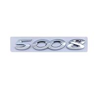 LAZIRO 3D ABS Cromato Argento Nero Auto Posteriore Tronco della Decalcomania Distintivo Dell'emblema Lettere Numero Sticker Fit for Peugeot 2008 3008 4008 5008 Accessori (Color : 5008 Silver)