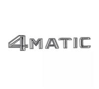 LAZIRO 3D ABS Lettere for Bagagliaio di Un'auto 4MATIC Distintivo Dell'emblema Logo Sticker Fit for Mercedes ML 320 CDI 4matic EC GLC 250 GLK 220 300 Accessori (Color : Chrome Silver Convex)