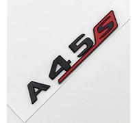 LAZIRO 3D ABS Rosso Nero Chrome Auto Lettere Posteriore del Tronco Distintivo Sticker A45S Emblema Logo Fit for Mercedes A45S AMG W177 W176 Accessori (Color : Glossy Black Red)