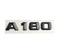 LAZIRO ABS Nero 3D Lettere for Auto Posteriore Tronco Distintivo Sticker Emblema Logo Fit for Mercedes Benz A45 A160 A180 A200 A260 W176 W177 Accessori (Color : Glossy Black, Size : A180)