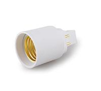 LAZIRO Adattatore da 4 Pezzi G24 a E27, 4 Pin, 21,8 mm, convertitore Base Lampada da G24q a E26 / E27, Z1004