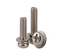 LAZIRO GB9074.8 304 Testa Tonda in Acciaio Inossidabile Tre Viti combinate M2 M2.5 M3 M4 M5 M6 M8 M10 Viti Bullone (Size : M3X6 180pcs)