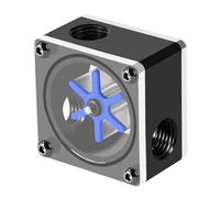 Lazmin Indicatore di flusso di raffreddamento ad acqua a 3 vie, sensore di flusso dell'acqua 6 girante 3 modi misuratore di portata per PC Sistema di raffreddamento ad acqua