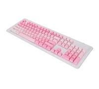 Lazmin112 104 Pezzi Copritasti Personalizzati, Rosa Bianco Pbt Incisione Laterale Opca Rivestimento Repellente all'olio Parti di Tastiera Design Ergonomico Opaco, Copritasti Tastierara