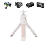 Lazmin112 25,5Cm Treppiede Da Scrivania Per Fotocamera Mirrorless, Selfie Stick Per Telefono, Testa a Sfera Girevole 360°, Foro Espansione Da 1/4 Di Pollice, Pieghevole In 3 Sezioni (WHITE)