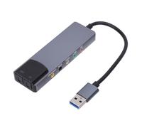 Lazmin112 Adattatore Per Scheda Audio Usb, Scheda Audio Stereo Esterna, 48 Khz, 5.1 e 7.1 Canali, Supporto Ingresso/Uscita Ottica, Chip Di Riduzione Del Rumore Cm6206Lx, Qualità Cd