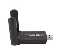 Lazmin112 Adattatore WiFi, Adattatore WiFi Dual Band 1800MBPS, CON DOPPIA Antenna 3DBI 2.4G 5G USB3.0 6 Plug and Play USB, per Portatili Tablet, per Vittoria
