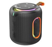 Lazmin112 Altoparlante BT Portatile Wireless 30W Luci RGB Suono Ad Alta fedeltà Compatto Ed Elegante Spiaggia Campeggio Viaggio 1 Pezzo (BLACK)