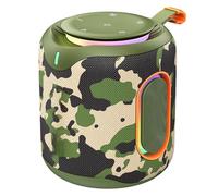 Lazmin112 Altoparlante BT Portatile Wireless 30W Luci RGB Suono Ad Alta fedeltà Compatto Ed Elegante Spiaggia Campeggio Viaggio 1 Pezzo (Camuffare)