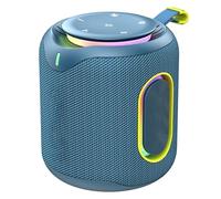 Lazmin112 Altoparlante BT Portatile Wireless 30W Luci RGB Suono Ad Alta fedeltà Compatto Ed Elegante Spiaggia Campeggio Viaggio 1 Pezzo (BLUE)