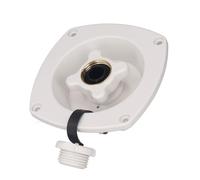 Lazmin112 Assemblaggio della Parete Intaglia d'Acqua, Resistente Ingresso dell'Acqua della Rete Facilmente Impugnatura Sala Risparmio con Regolatore di Pressione per la Barca del Rimorchio (White)