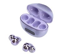 Lazmin112 Auricolari Wireless, Display Digitale a Led, Qualità Audio Hifi, Controllo Touch, Doppi Microfoni Con Cancellazione Del Rumore, Tipo C, Auricolari Bluetooth Con Clip (PURPLE)