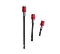 Lazmin112 Barra di Prolunga Portapunte 3 Pezzi per Punte per Cacciavite Elettrico con Codolo Esagonale 1/4 "in Acciaio Duro, Forte Connessione Magnetica, Stidibilità Universale, (Tre gruppi rossi)