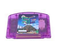 Lazmin112 Cartuccia di Gioco, Lettore di Giochi HD Open Source con Supporto da 32 GB per N64, compatibilità Multi Disco 64DD, Connessione USB Tipo C, Backup con Salvataggio (Viola Trasparente)