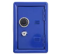 Lazmin112 Cassaforte per Bambini, Mini Salvadanaio con Cassetta di Sicurezza, Cassaforte in Metallo con Serratura(Blu)