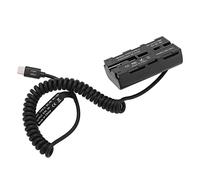 Lazmin112 Cavo DI Alimentazione A Molla da Tipo C A NP F550 ADATTORE DI ALIMAZIONE PER BATTARIA FITTIZIA PER LUCE DI RIEMPIMENTO DEL MONITOR