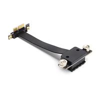Lazmin112 Cavo di Prolunga PCIE con Doppio Adattatore di Rete a 90°, Pad Magnetico con Indicazione LED, Cavo Flessibile Ad Alta velocità per Chassis ATX BTX 1U, 2U