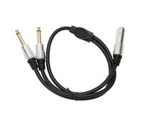 Lazmin112 Cavo Sdoppiatore Stereo da 6,35 Mm, Cavo a y Placcato Oro per Apparecchineprofessional, Amplificatore, Microfoni, Altoparlanti
