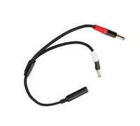 Lazmin112 Cavo y Sdoppiatore Stereo da 1/4 ", Doppia Schermatura Maschio, Placcato Oro, Connettoristandard, Alloggiamento in Lega di Aluminio, Compatibile con ApparecchineProfessionalilili