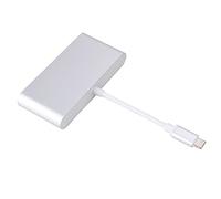 Lazmin112 Convertitore Multifunzionale da Tipo C a, Hub USB Piccolo Ed Elegante con Ricarica RJ45 e PD per Display 4K Ad Alta Risoluzione, Lega di Alluminio, 3,66 * 1,69 * 0,63 Pollici
