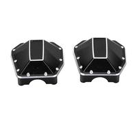 Lazmin112 Coperchio di Alloggiamento dell'assale Anteriore e Posteriore, RC -Front e Ruggine Posteriore -Installazione Facile in Lega di Alluminio Apparenza Fine per la Modifica delle Auto RC (Black)