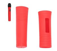 Lazmin112 Copri Maniglia per Microfono in Silicone, Custodia Protettiva Antiscivolo per Microfono con Tocco Caldo per KTV Home Karaoke Stage Party Meeting Concert (rosso)