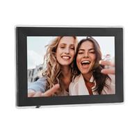 Lazmin112 Cornice Digitale da 10,1 Pollici, Cornice Elettronica WiFi con Touch Screen HD 1280x800 e Supporto Multiformato, Condivisione Remota Tramite App per Uso Familiare e in Ufficio (Spina