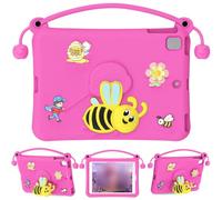 Lazmin112 Custodia Protettiva in EVA, Copertura Antiurto per 10.2 Air 3 Pro 10.5 con Supporto Integrato, per Imparare a Guardare Video (Rosa rossa)