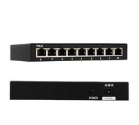 Lazmin112 Distributore Audio Digitale, 16 Canali, 24 Bit, 1 Ingresso RJ45, 8 Uscite RJ45, Supporta Cavi Di Rete Cat5e O CAT6, Per Mixer, Studio, Performance Dal (Spina europea)