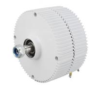 Lazmin112 Generatore Magnetico Permanente, Generatore di Motore Elettrico Compatto AC 24 V Legato in Alluminio Acciaio in Acciaio a Carbone -Assi a Parodia per Turbine Eoliche (300W)