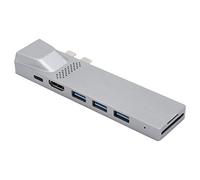 Lazmin112 Hub USB 3.0 a 8 Porte, Ultra-Slim Data USB Hub con Output 4K, 3 Porte .0, Lettore di Schede SD/per Ufficio di Computer