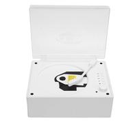 Lazmin112 Lettore CD per Valigia, Lettore CD Portatile retrò 5.0 con Telecomando, 2 Altoparlanti Stereo Integrati, Supporto USB AUX, per Auto Domestica e Regali (Colore venature del legno bianco)