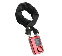 Lazmin112 Luccchetto a Catena per Bici Impermeabile, Luccchetto a Catena per Bicicletta Intelligente Rosso con Allarme Antimuggero 110db, Smartphone Controlo, per Bici/moto/porta