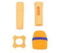 Lazmin112 Manicotto per Impugnatura per Microfono Wireless in Silicone, Copertura Antiscivolo per Microfono con Parabrezza e Anello Protettivo per KTV Home Karaoke Stage Party TV Show (ORANGE)
