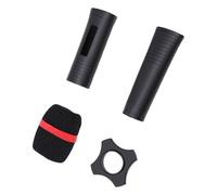 Lazmin112 Manicotto per Impugnatura per Microfono Wireless in Silicone, Copertura Antiscivolo per Microfono con Parabrezza e Anello Protettivo per KTV Home Karaoke Stage Party TV Show (BLACK)
