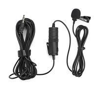 Lazmin112 Microfono a Clip con Mini Collare, Microfono per Trasmissione Live in Karaoke Esterno Leggero con Batteria Adatto per PC Cellulare(Adattatore Mic + per iOS)