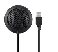 Lazmin112 Microfono Desktop Cablate, Microfono Con Eliminazione del Rumore Omnidirezione Con Ripersa A 360 °, Plug and Play USB, Adatto per Streaming Live, Conferenze, Chat Online