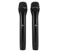 Lazmin112 Microfono Karaoke Wireless, di Microfono Dinamico a Cordone Doppio Portatile Professionale con Ricevitore Ricaricabile, per Cantare, Nozze, Discorso, Chiesa, Festa
