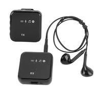 Lazmin112 Microfono Lavalier Cordless, Portata 80 Metri, Durata 18 Ore, Jack per Cuffie da 3,5 Mm, Microfono da Bavero con Cancellazione del Rumore per Fotocamera Smartphone Tablet Laptop