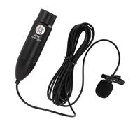 Lazmin112 Microfono Lavalier, Microfono Lavalier con Alimentazione 48 V, Microfono da Bavero Mono Omnidirezionale XLR a 3 Pin, Microfono con Clip per Riprese Video, Podcasting,