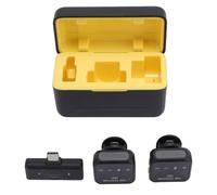 Lazmin112 Microfono Lavalier Wireless, Microfono Wireless Professionale 2.4G con Cancellazione del Rumore e Batteria a Lunga Durata per Streaming Live, Karaoke, Registrazione Video