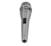 Lazmin112 Microfono Palmare, Microfono Cardioide Dinamico Cablato HiFi 100Hz-10kHz, Spina Universale 6.5, per Amplificatore di Potenza/Mixer/Altoparlante Mobile/Scheda (Silver)