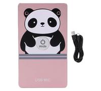 Lazmin112 Microfono USB con Cancellazione del Rumore, Acquisizione Omnidirezionale a 360 Gradi con Chip di Cancellazione del Rumore Intelligente, Registrazione HiFi a 2 per PC Laptop (Oro rosa)