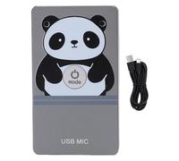 Lazmin112 Microfono USB con Cancellazione del Rumore, Acquisizione Omnidirezionale a 360 Gradi con Chip di Cancellazione del Rumore Intelligente, Registrazione HiFi a 2 per PC Laptop (Grigio