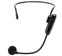 Lazmin112 Microfono Wireless Head-Wear, UHF Cuffie Auricolari Professionali e microfoni per Computer con Amplificatore vocale