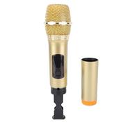 Lazmin112 Microfono Wireless, Microfono Dinamico Wireless 2.4G con Ricevitore USB e Adattatore da 6,35 Mm a 3,5 Mm, con Accoppiamento Automatico e Portata di 20 M, per Cantare